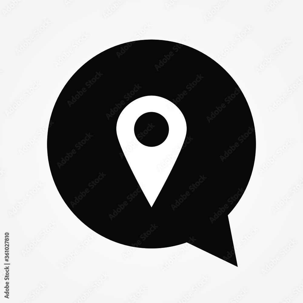 Poster button share location icon vector