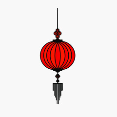 Obraz premium the red chinese lantern for lunar new year background