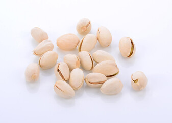 Pistachios isolated on a white background. With clipping path.