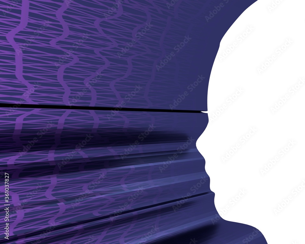 Wall mural abstract background with human head. design layout for business presentations, posters and invitatio