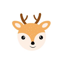 cute deer cartoon vector