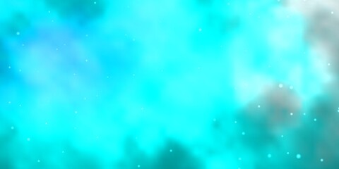 Fototapeta premium Light BLUE vector background with small and big stars. Colorful illustration with abstract gradient stars. Theme for cell phones.