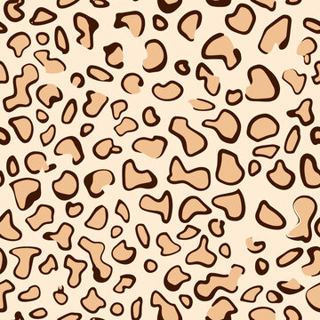 Seamless panter or leopard skin - brown and orange spots. Wild animal skin pattern