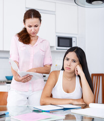 mother unhappy with her daughter