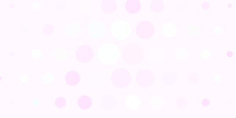 Light Pink, Yellow vector texture with circles. Modern abstract illustration with colorful circle shapes. Design for posters, banners.