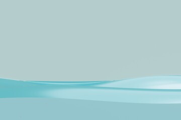 Beautiful Water Surface and bubble Moving Up Waving 3d rendering