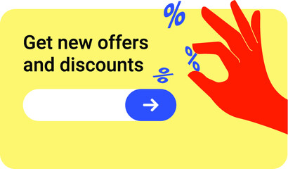 Subscribe Form for Web Site. Newsletter Subscription Form Vector isolated