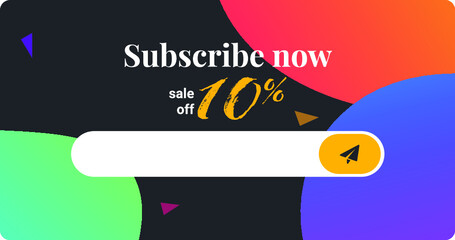 Subscribe Form for Web Site. Newsletter Subscription Form Vector isolated