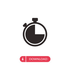 Stopwatch vector icon, simple sign for web site and mobile app.