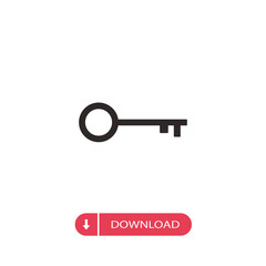 Key vector icon, simple sign for web site and mobile app.