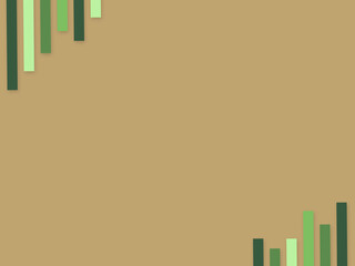 Obraz premium Nature tone green and brown paper cut template
