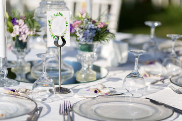 Decorated Table For a Wedding Ceremony, Wedding Organization