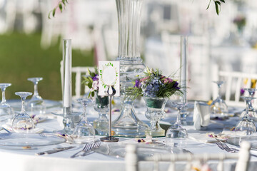 Decorated Table For a Wedding Ceremony, Wedding Organization