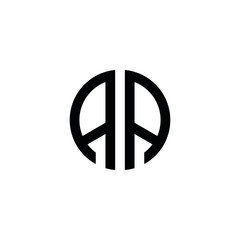 AA A letter logo design vector