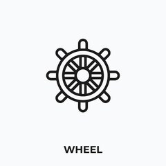 ship wheel icon vector. wheel sign symbol for your design