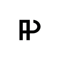 Obraz premium AP A P letter logo design vector