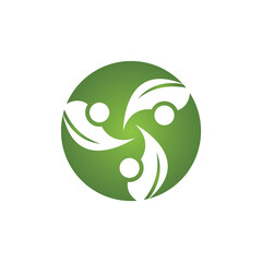 Obraz premium Adoption and community care Logo template