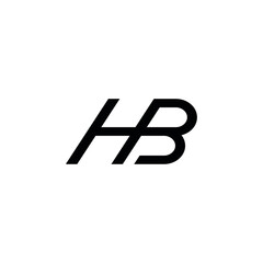 HB H B letter logo design vector