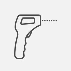 Contactless Infrared Thermometer icon isolated on white background. Vector illustration.