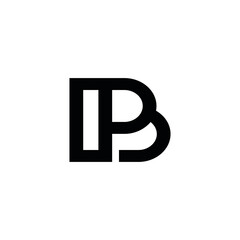 PB P B letter logo design vector