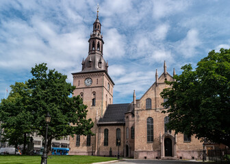 View of Oslo Cathedral or Our Savior's Church. The capital of Norway.