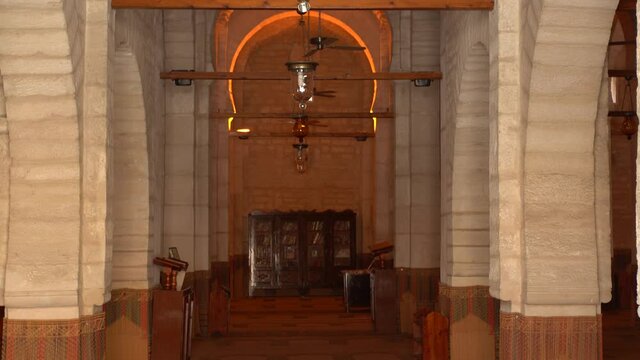 Interior of ancient historical Mosque.