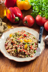 Bulgur salad with vegetables