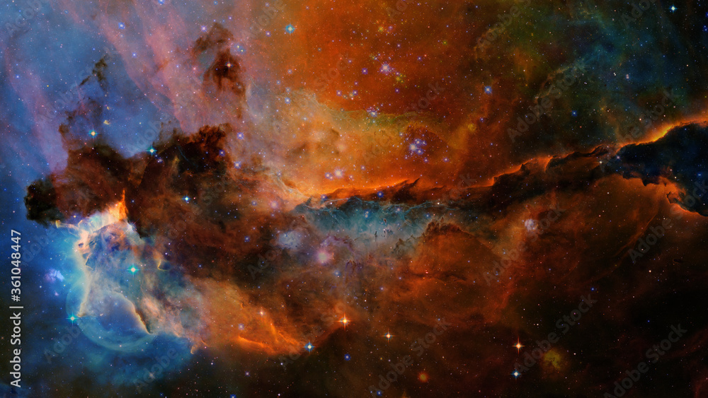 Poster outer space background. elements of this image furnished by nasa
