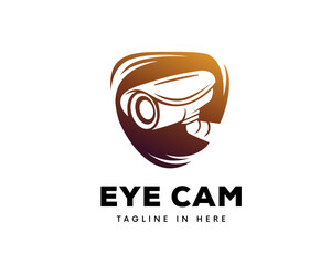 Security protection system camera spy logo icon symbol design illustration