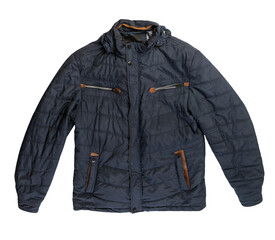 Men's jacket in a hood isolated on a white background. Windbreaker jacket © vitalily_73