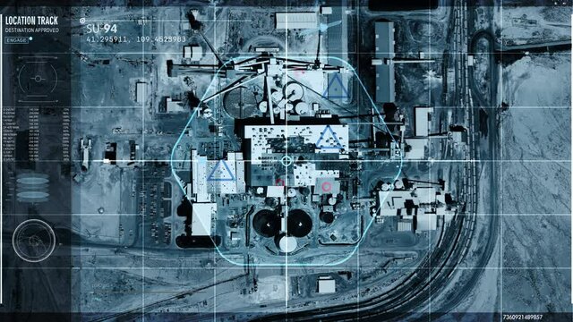 Map, territory scan. Computer screen interface of modern technology, searching people