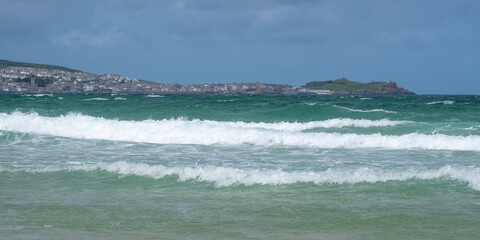 Hayle beach near godrevy Cornwall England uk 
