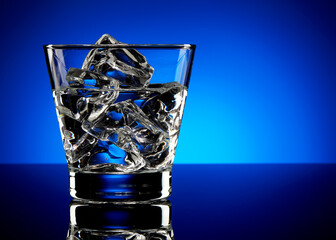 cool ice water cold blue drink glass 