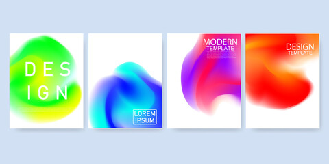 Abstract mockup colorful gradient background A4 concept for your graphic colorful design, Layout Design Template for Brochure
