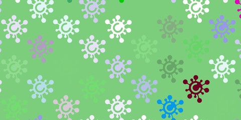 Light Multicolor vector texture with disease symbols.