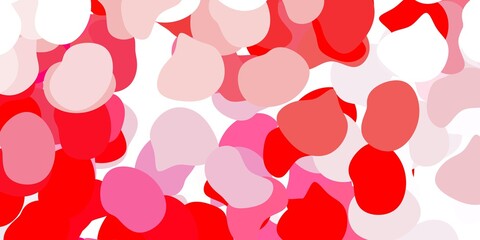 Light red vector texture with memphis shapes.