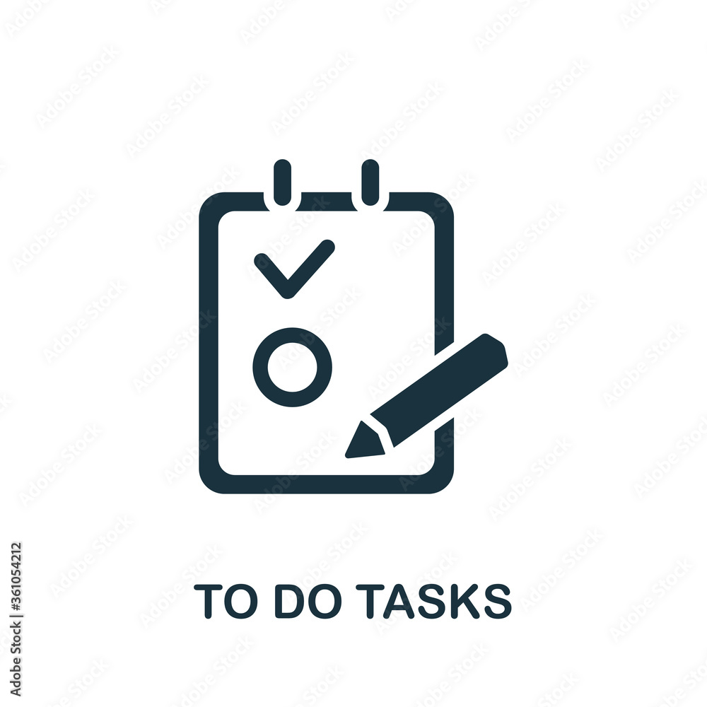 Aufkleber todo tasks icon. simple element from productive work collection. creative todo tasks icon for web de