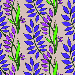 Seamless floral pattern element. Vector illustration.