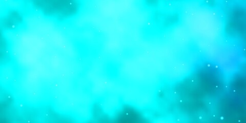 Obraz premium Light BLUE vector layout with bright stars. Shining colorful illustration with small and big stars. Best design for your ad, poster, banner.