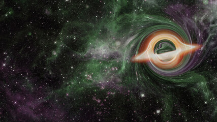 Black hole system. Elements of this image furnished by NASA