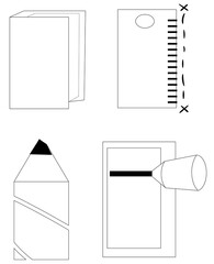 vector illustration of a blank notebook