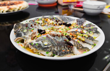 grilled fish with vegetables