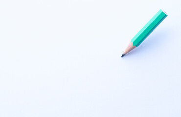 one pencil on a white background