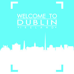 Welcome to Dublin Skyline City Flyer Design Vector art.