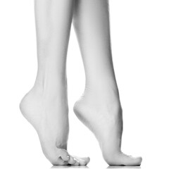 female legs isolated on white background