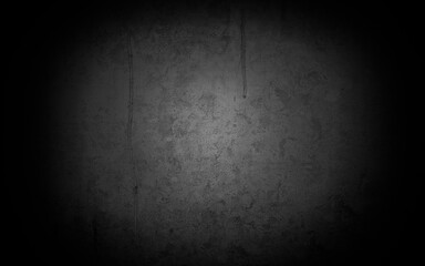 Old wall texture cement dirty gray with black  background abstract grey and silver color design are light with white background.