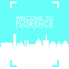 Welcome to Florence Skyline City Flyer Design Vector art.