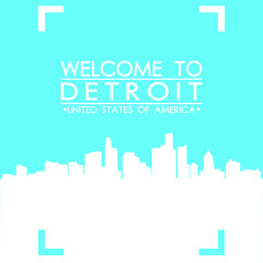 Welcome to Detroit Skyline City Flyer Design Vector art.