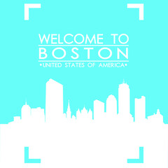 Fototapeta premium Welcome to Charleston Skyline City Flyer Design Vector art.