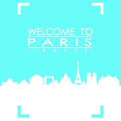 Welcome to Paris Skyline City Flyer Design Vector art.